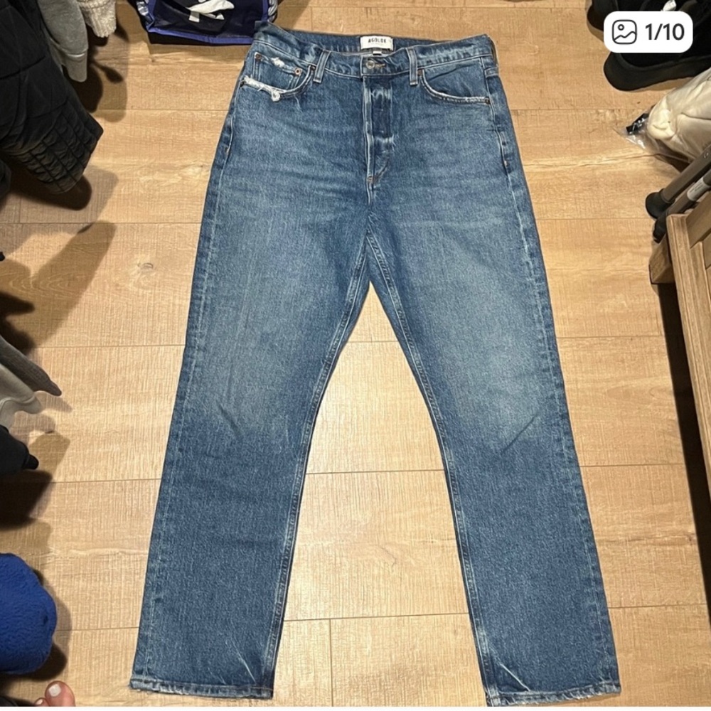 Agolde Riley long Classic Blue Jeans